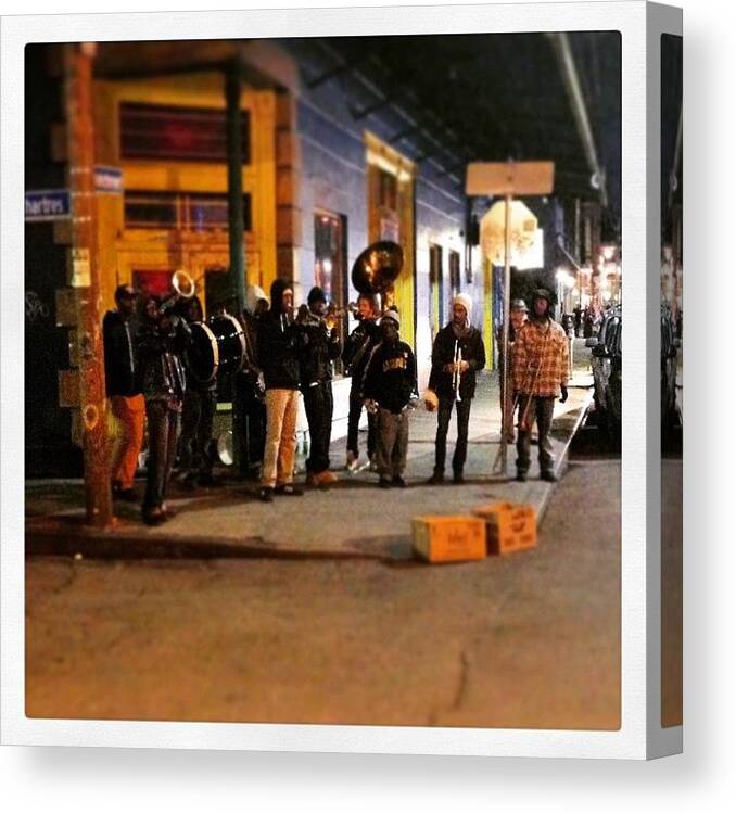 Frenchmen Street Canvas Print featuring the photograph Brass Band by Jeffrey Domke