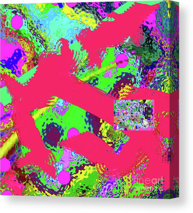 Walter Paul Bebirian Canvas Print featuring the digital art 6-20-2015abcde by Walter Paul Bebirian