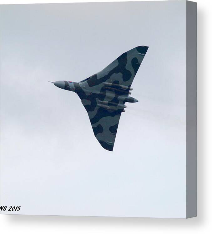 Vulcan Canvas Print featuring the photograph Vulcan Bomber in Flight #11 by Ria Evans
