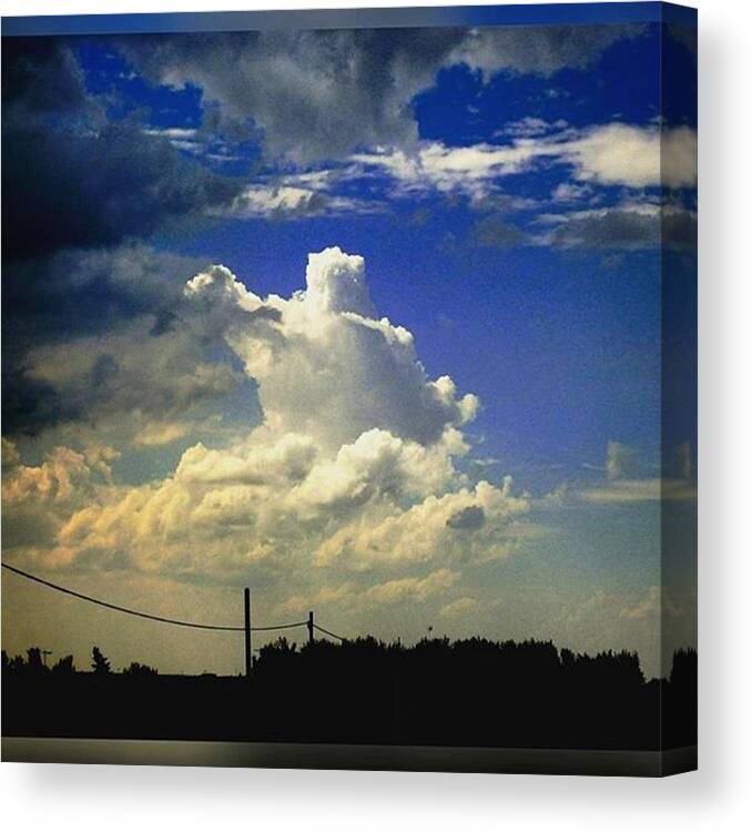 Beautiful Canvas Print featuring the photograph #cool #instaphoto #instabeauty #sky #62 by Vero psicopatico Pindinello