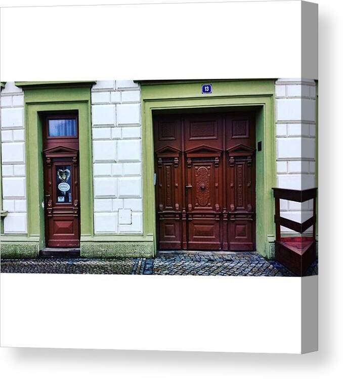 Door Canvas Print featuring the photograph #prague #czechrepublic #architecture #92 by Victoria Key