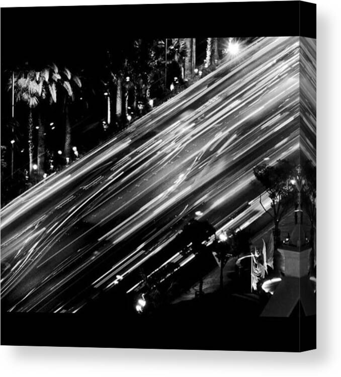 Picture Canvas Print featuring the photograph A Long Exposure That I Took From The by Alex Snay