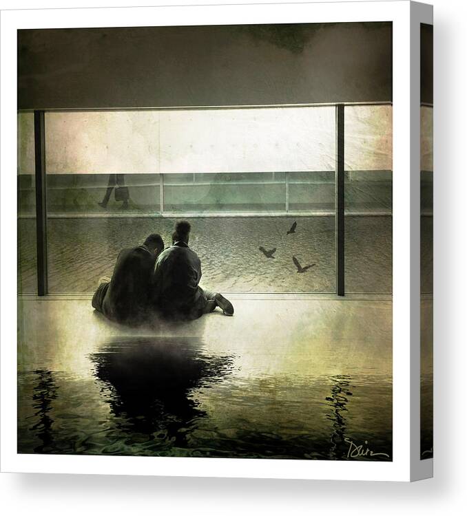 Water Canvas Print featuring the photograph A Private Moment by Peggy Dietz