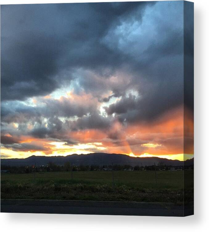 Traveloregon Canvas Print featuring the photograph A Ray Of Hope! ⛅️ by Stacy Hughes