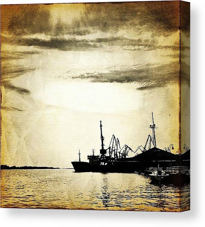 Real_ukraine Canvas Print featuring the photograph A #ship Is Safe In Harbor But This Is by Tanya Gordeeva