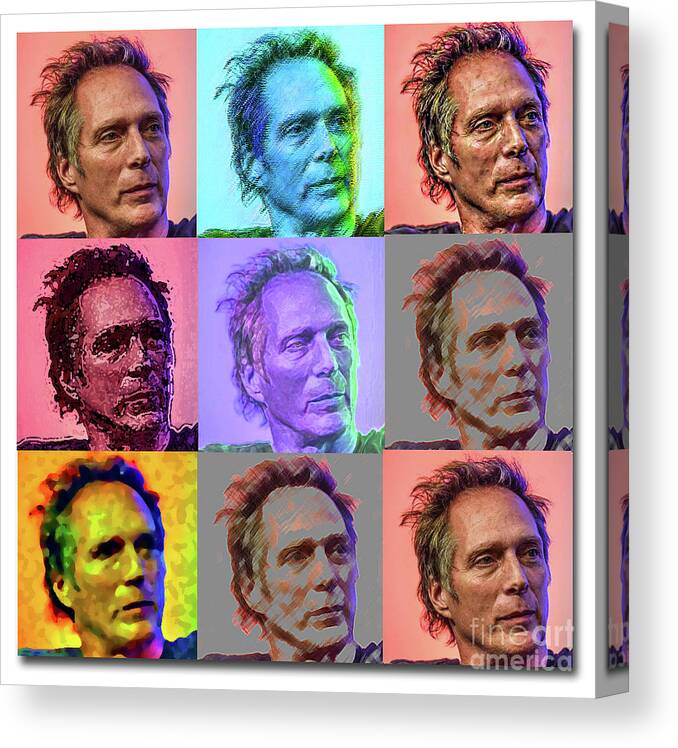 William Fichtner Canvas Print featuring the painting A Work of Art by Alene Sirott-Cope