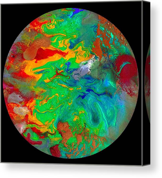 Abstract Canvas Print featuring the painting Abstract - Evolution Series 1010 by Dina Sierra