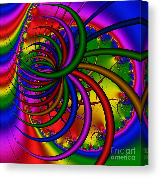 Abstract Canvas Print featuring the digital art Abstract 523 by Rolf Bertram