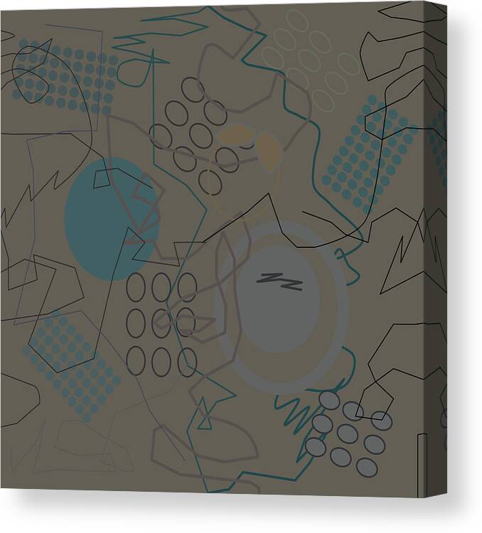 Brown Canvas Print featuring the digital art Abstract 8 Brown by April Burton