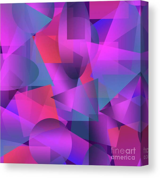 Background Canvas Print featuring the digital art Abstract cubes by Amir Faysal