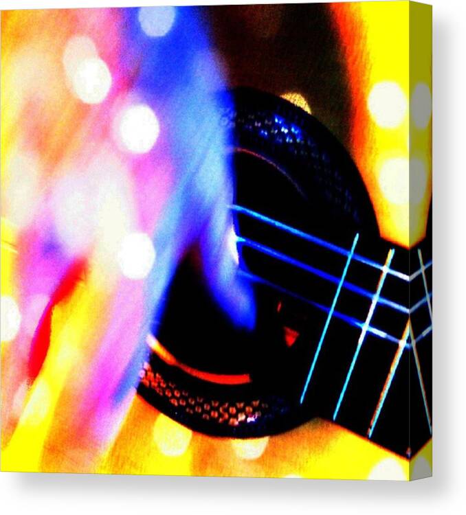 Art Canvas Print featuring the photograph Abstract Edit, Spanish Guitar In by Elizabeth Whycer