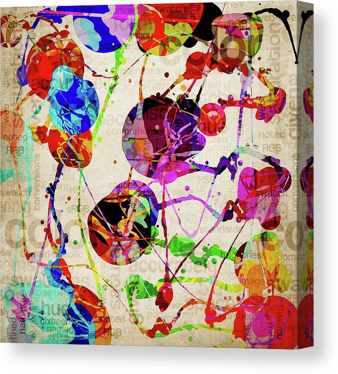 Abstract Canvas Print featuring the digital art Abstract Expressionism 2 by Phil Perkins