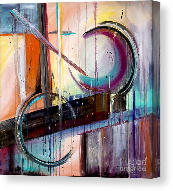 Acrylic Canvas Print featuring the painting Abstract Fantasy by Patty Vicknair