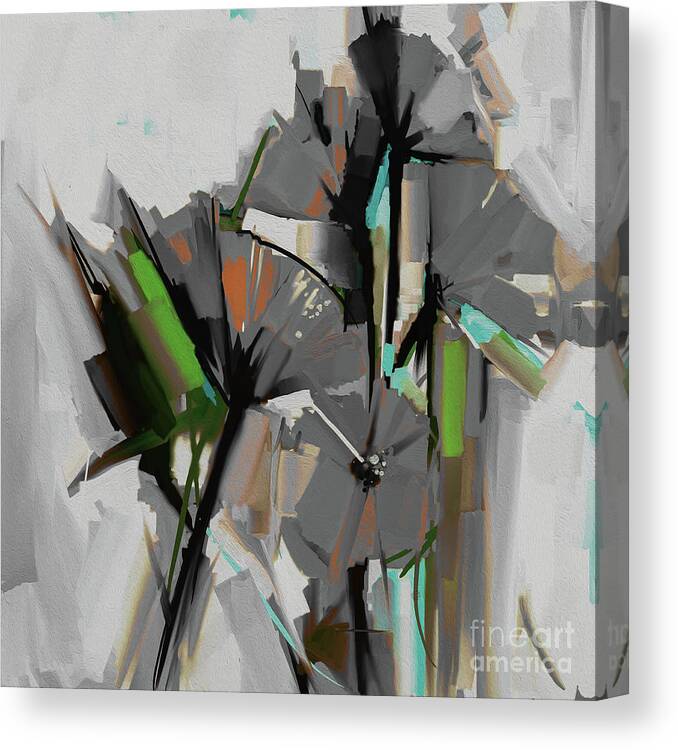 Flowers Canvas Print featuring the painting Abstract Flowers 40032 by Gull G