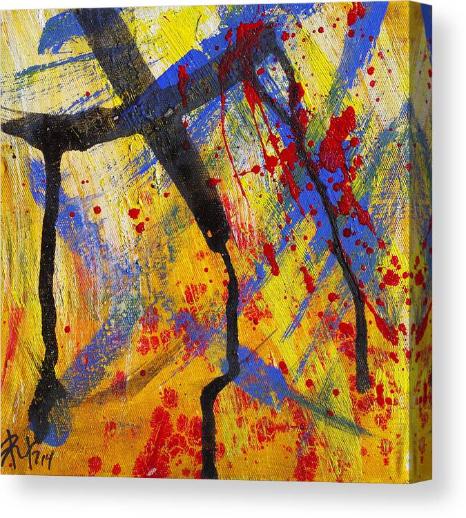 Abstract Canvas Print featuring the painting Abstract landscape by Ruth Gonzalez