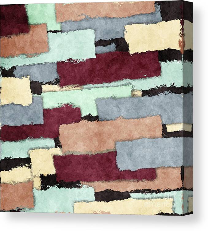 Pattern Canvas Print featuring the digital art Abstract Patchwork by Phil Perkins