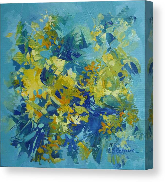 Abstract Canvas Print featuring the painting Abstract spring by Elena Oleniuc