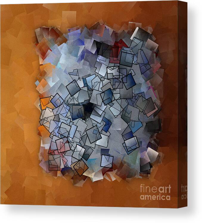 Abstract Canvas Print featuring the digital art Revival - Abstract Tiles No15.824 by Jason Freedman