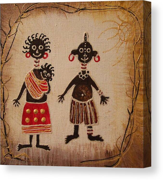 Africa Canvas Print featuring the painting Africa by Nataliia Fialko