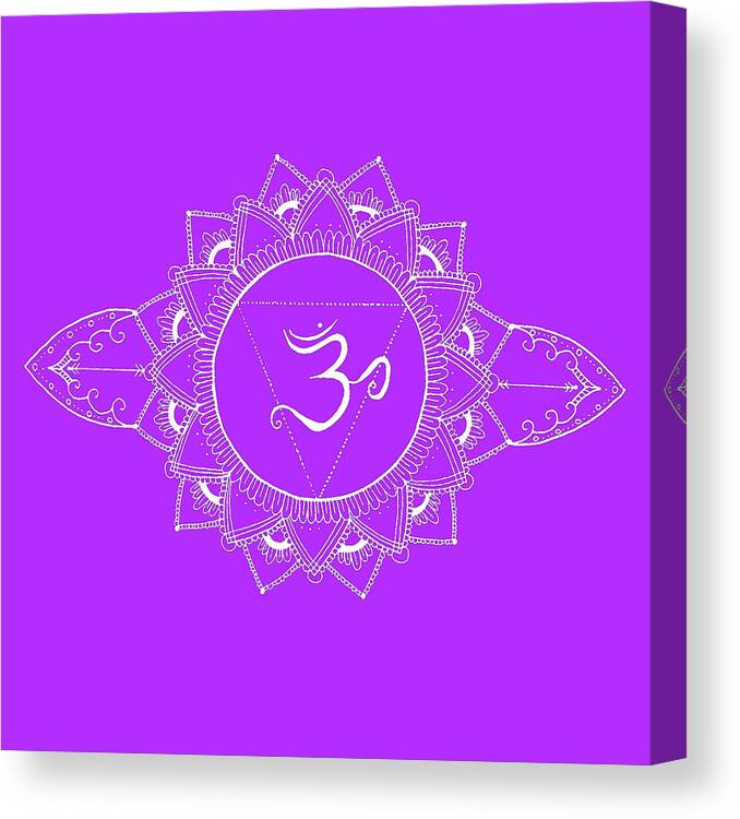 Chakra Canvas Print featuring the drawing Ajna by Sonia Kim