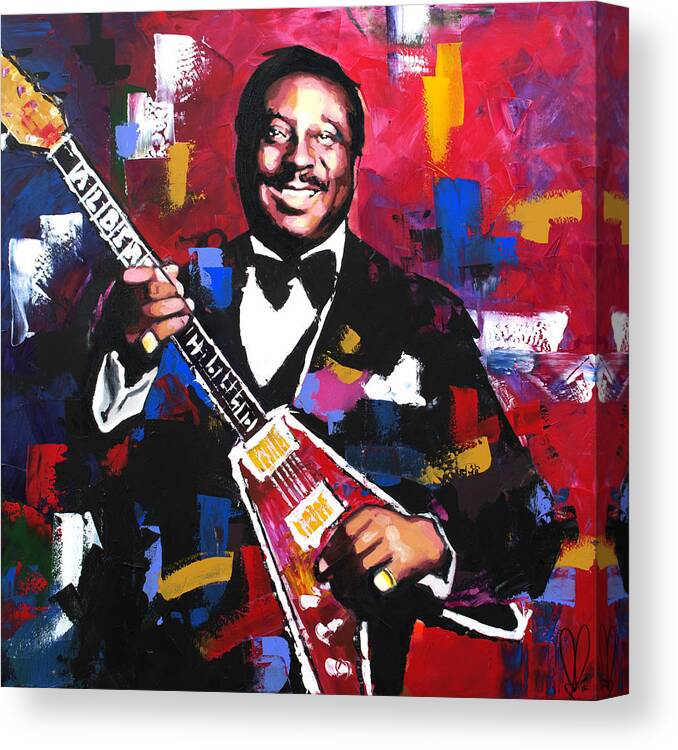 Albert King Canvas Print featuring the painting Albert King by Richard Day