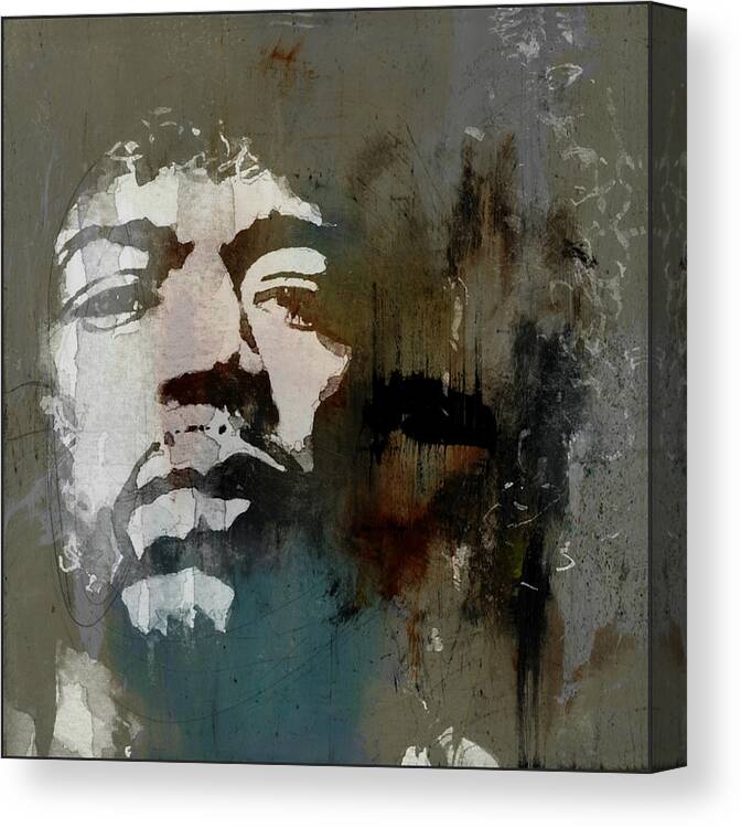 Jimi Hendrix Canvas Print featuring the painting All Along The Watchtower by Paul Lovering