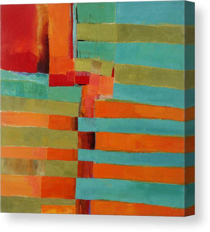 Abstract Art Canvas Print featuring the painting All Stripes 2 by Jane Davies