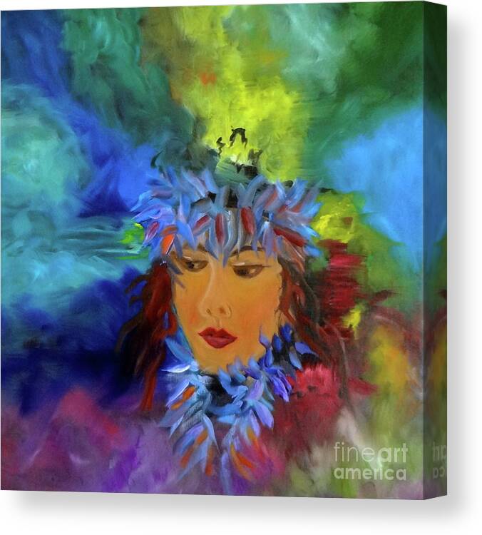 Hula Canvas Print featuring the painting Aloha One by Jenny Lee