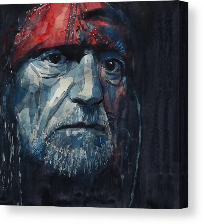 Willie Nelson Canvas Print featuring the painting Always On My Mind - Willie Nelson by Paul Lovering