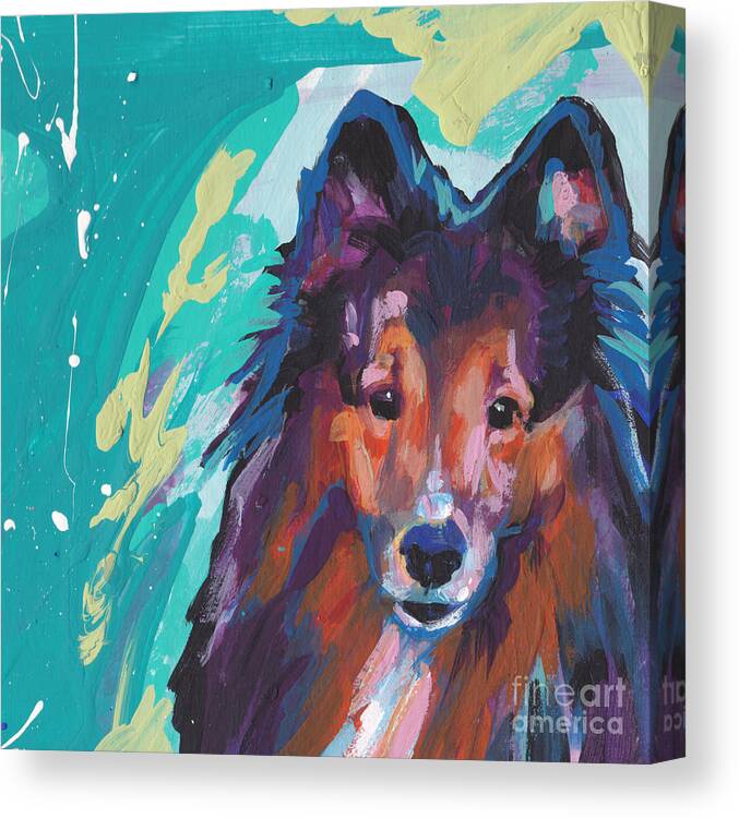 Sheltie Canvas Print featuring the painting Always Yours by Lea S