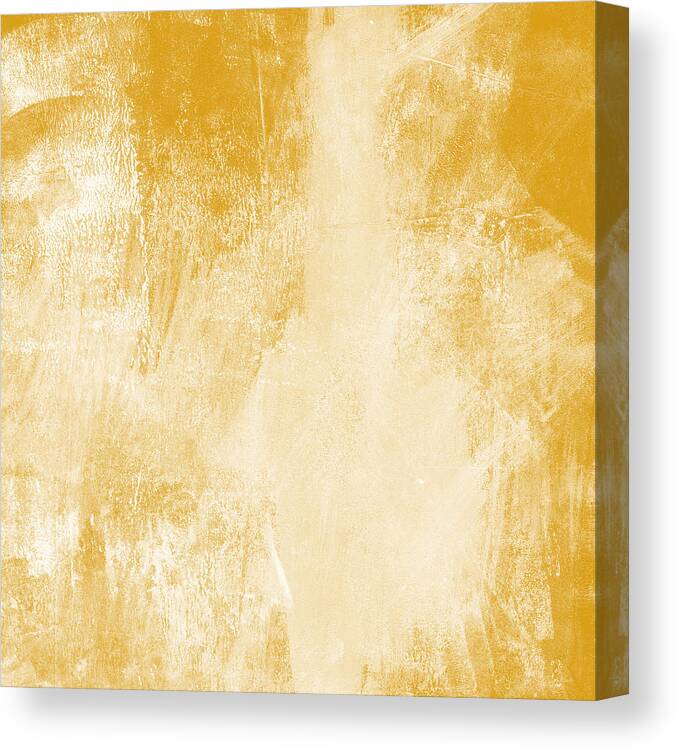 Abstract Canvas Print featuring the painting Amber Waves by Linda Woods