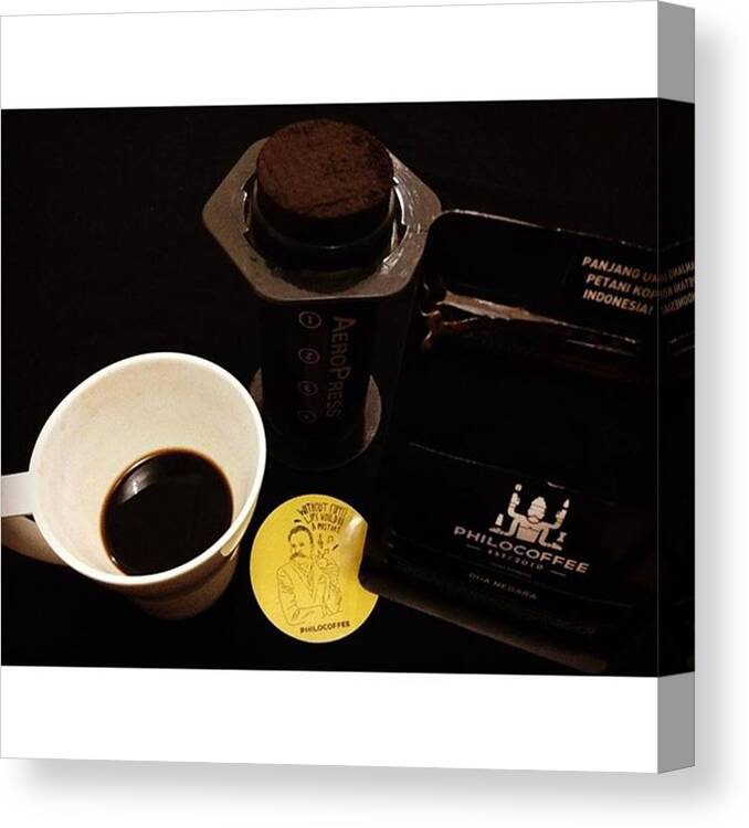 Canvas Print featuring the photograph An Afternoon Affair With An Espresso by W Fifi Andriasih