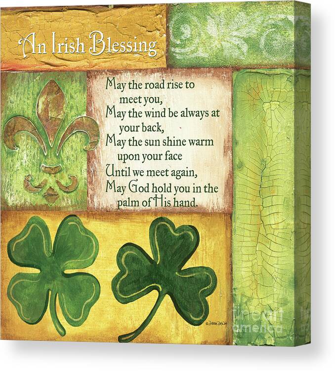 Irish Canvas Print featuring the painting An Irish Blessing by Debbie DeWitt