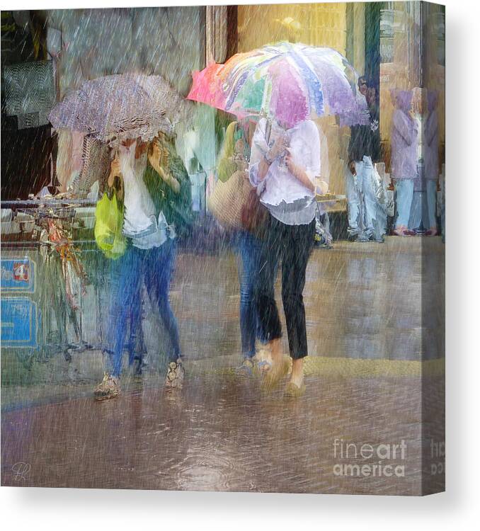Rain Canvas Print featuring the photograph An Odd Sharp Shower by LemonArt Photography