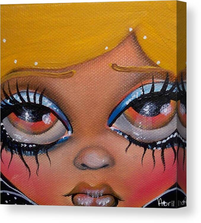 Abril Canvas Print featuring the painting Angel Face by Abril Andrade