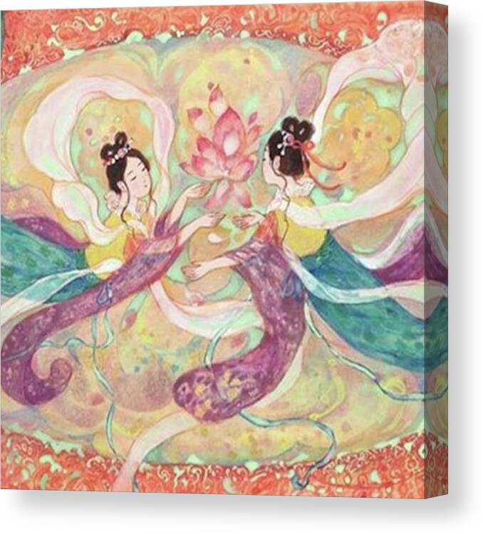 Angelsdance Canvas Print featuring the photograph 天女と花#angelsdance by Tomoko Nakai