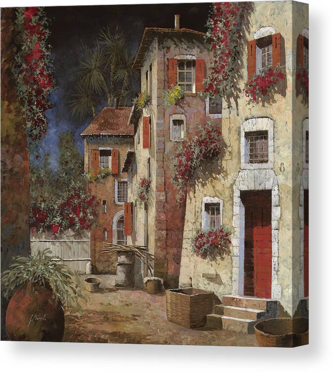 Night Canvas Print featuring the painting Angolo Buio by Guido Borelli