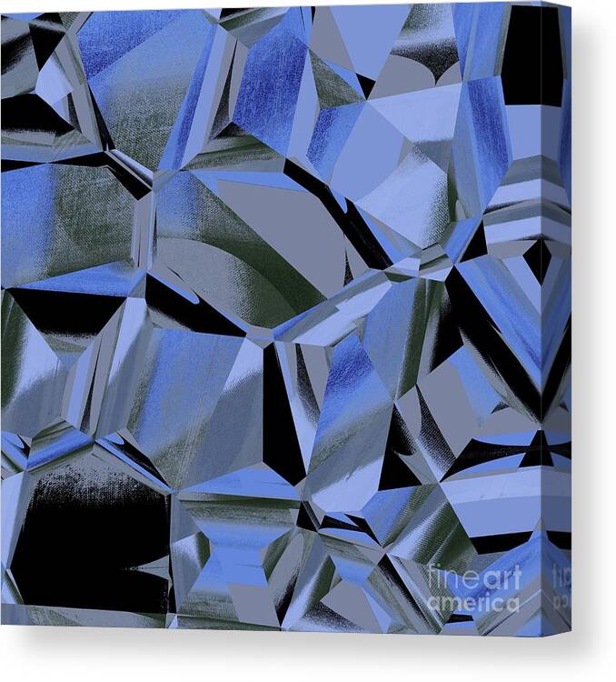 Abstract Canvas Print featuring the digital art Angulo - 05c02b by Variance Collections
