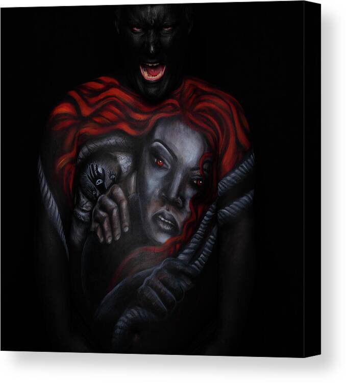 Anxiety Canvas Print featuring the photograph Anxiety by Angela Rene Roberts-Firmin
