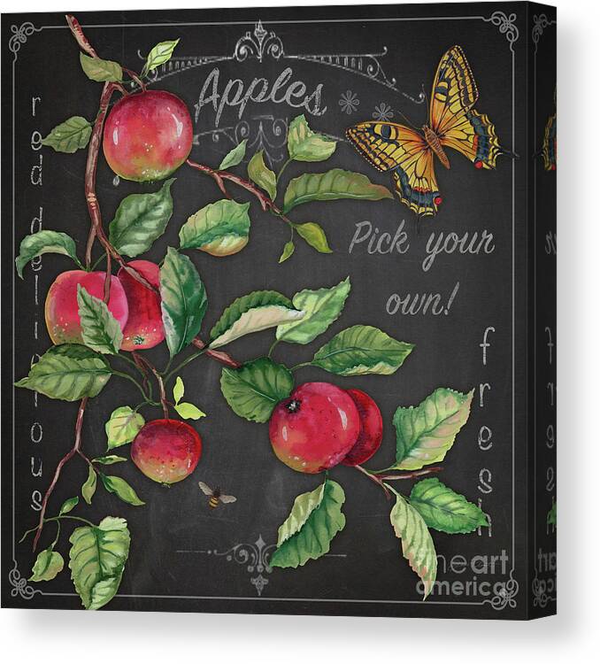 Apples Canvas Print featuring the painting Apples-JP3913 by Jean Plout
