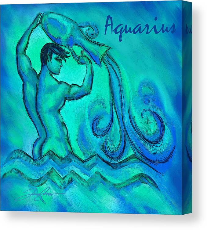 Aquarius Canvas Print featuring the painting Aquarius by Tony Franza
