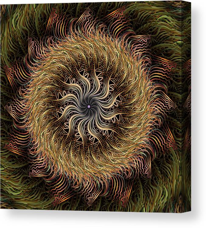 Pinwheel Mandalas Canvas Print featuring the digital art Arabesque by Becky Titus