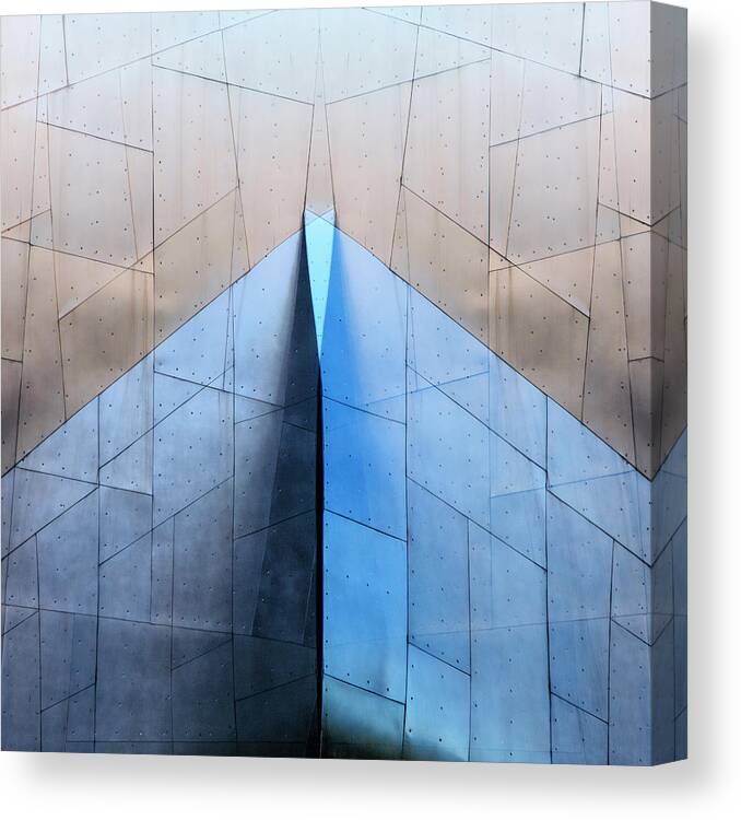 Architecture Canvas Print featuring the photograph Architectural Reflections 4619L by Carol Leigh