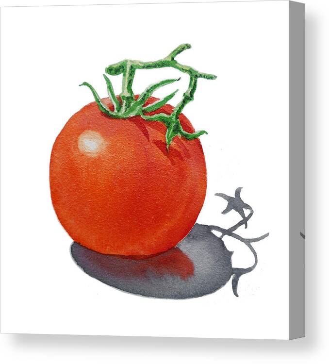 Tomato Canvas Print featuring the painting ArtZ Vitamins Tomato by Irina Sztukowski