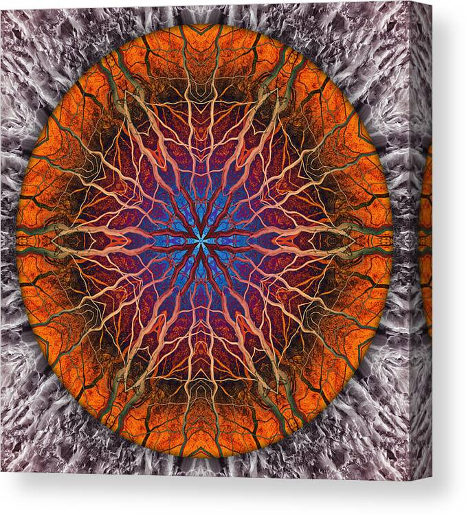 Symbolism Mandalas Canvas Print featuring the digital art As Far As The Eye Can See by Becky Titus