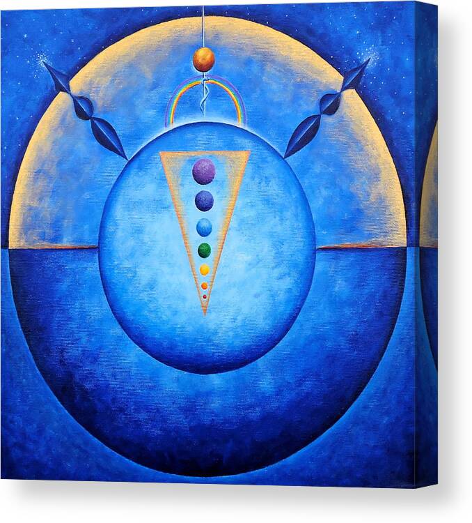 Mandala Canvas Print featuring the painting Ascension by Erik Grind