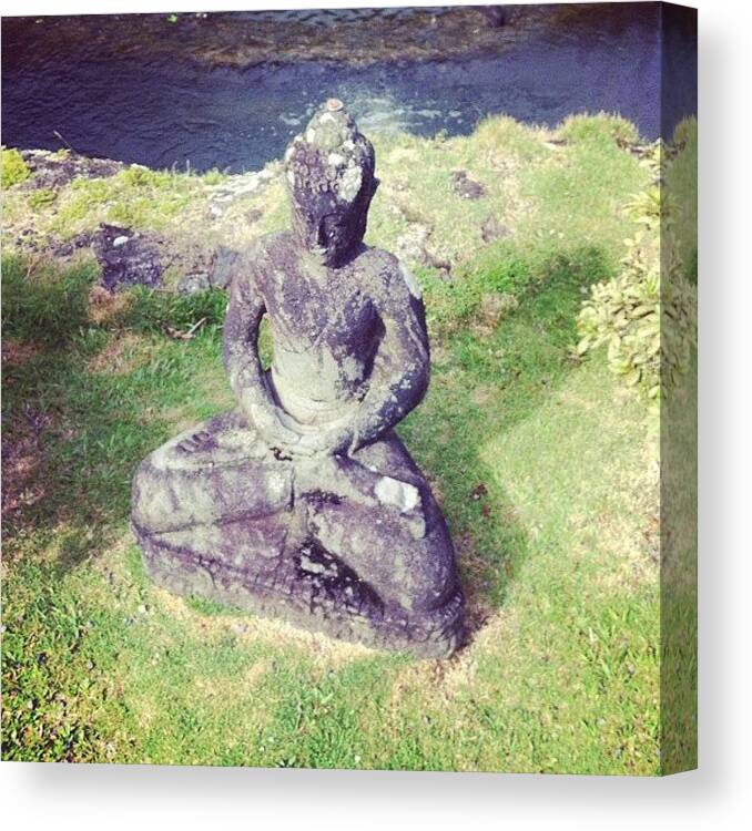 Byodo-in Temple Canvas Print featuring the photograph Buddha by Emily B