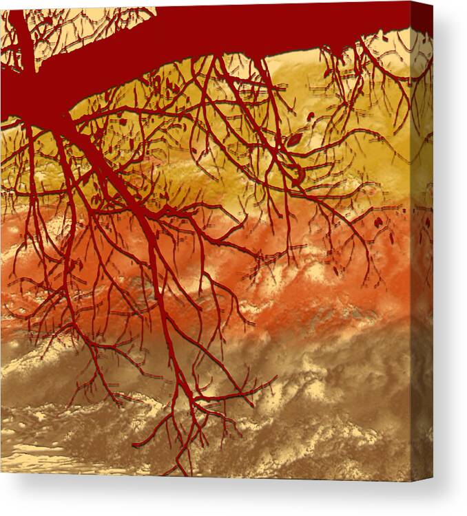 Autumn Canvas Print featuring the digital art Autumn Art by Milena Ilieva