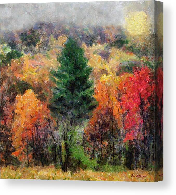 Landscape Canvas Print featuring the painting Autumn Carnival by RC DeWinter