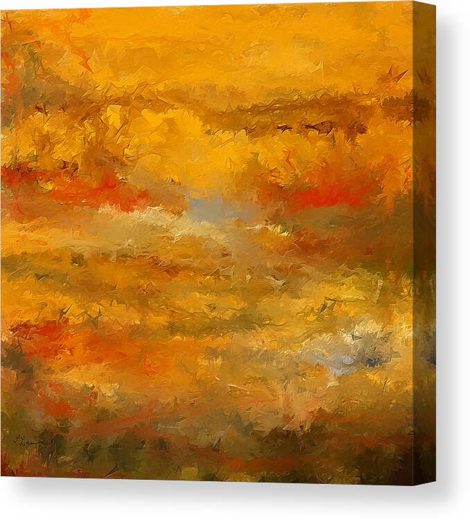 Autumn Canvas Print featuring the painting Autumn Foliage Impressions by Lourry Legarde